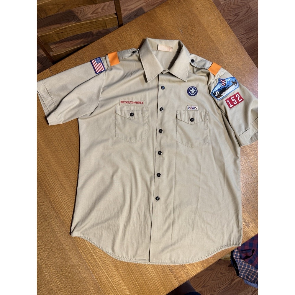 Boy Scouts America Uniform Shirt Mens XL Blue Mountain Council Troop 152 USA